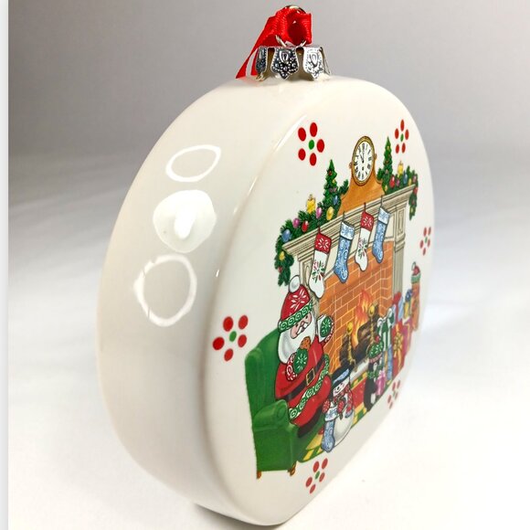 TEMPTATIONS-Christmas-Ornament-SANTA-w/Recipe-Holiday Decoration-Gift- Party - Picture 3 of 7